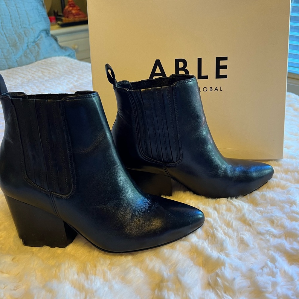 Able Black Ankle Boots